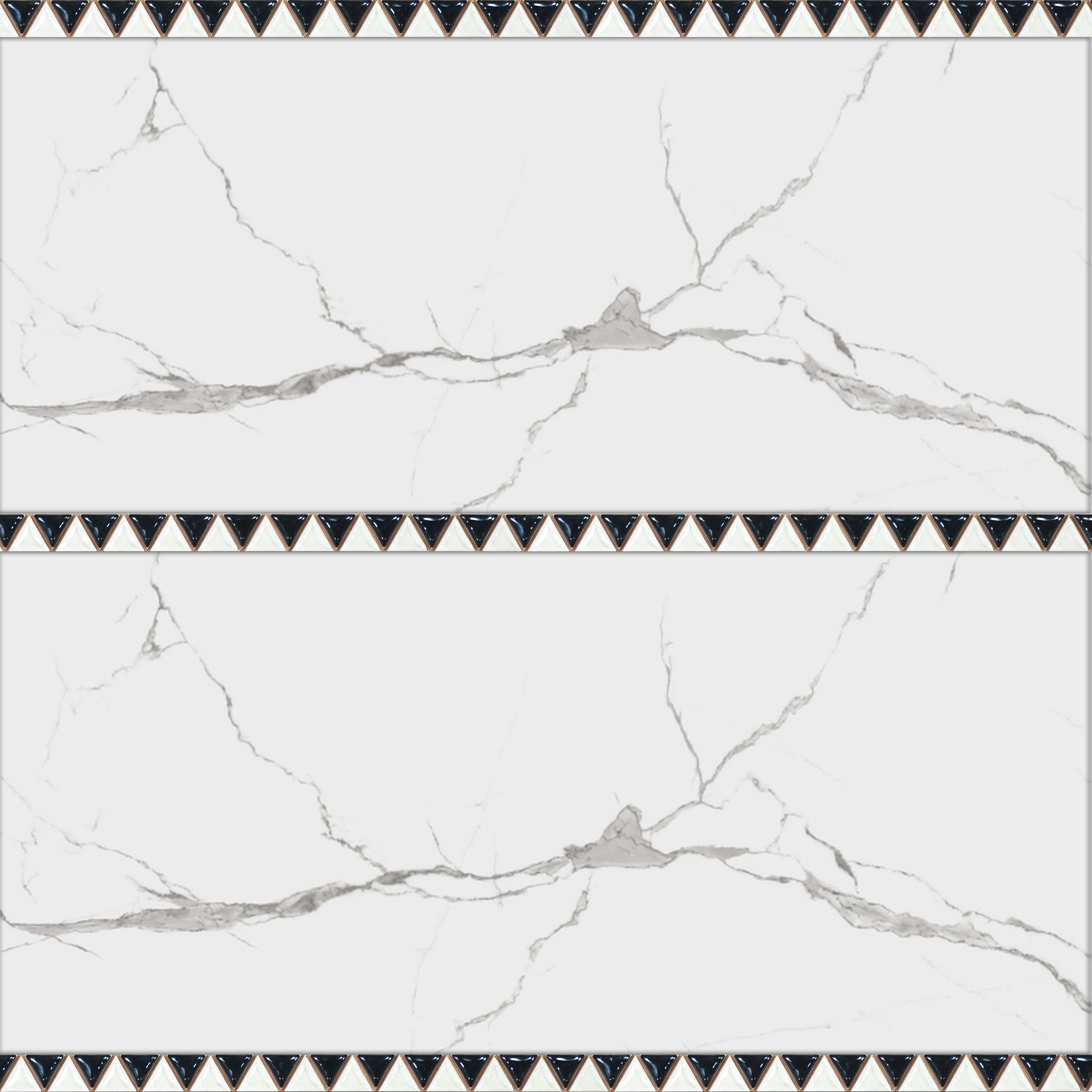 Ceramic Tile Border Designer Gracia Weden White PM 00422 | 20x600 mm | Adhesive Type Installation | Suitable for Decorative Highlighter Border