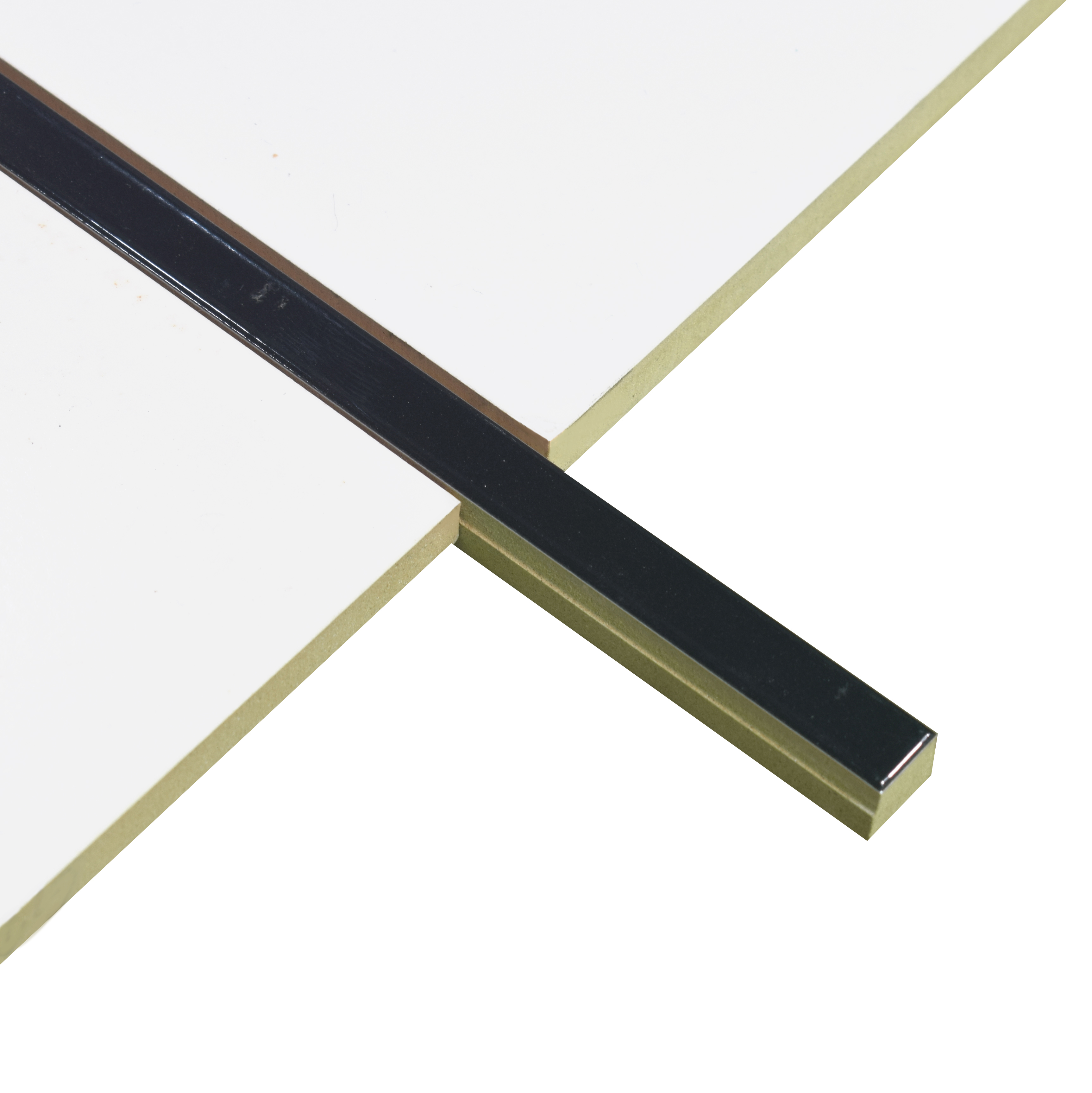 Ceramic Tile Border Gracia Flat Plain Black PM 00421 | 10x600 mm | Adhesive Type Installation | Suitable for Decorative Highlighter Border