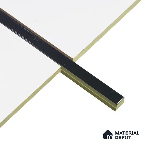 Ceramic Tile Border Gracia Flat Plain Black PM 00421 | 10x600 mm | Adhesive Type Installation | Suitable for Decorative Highlighter Border