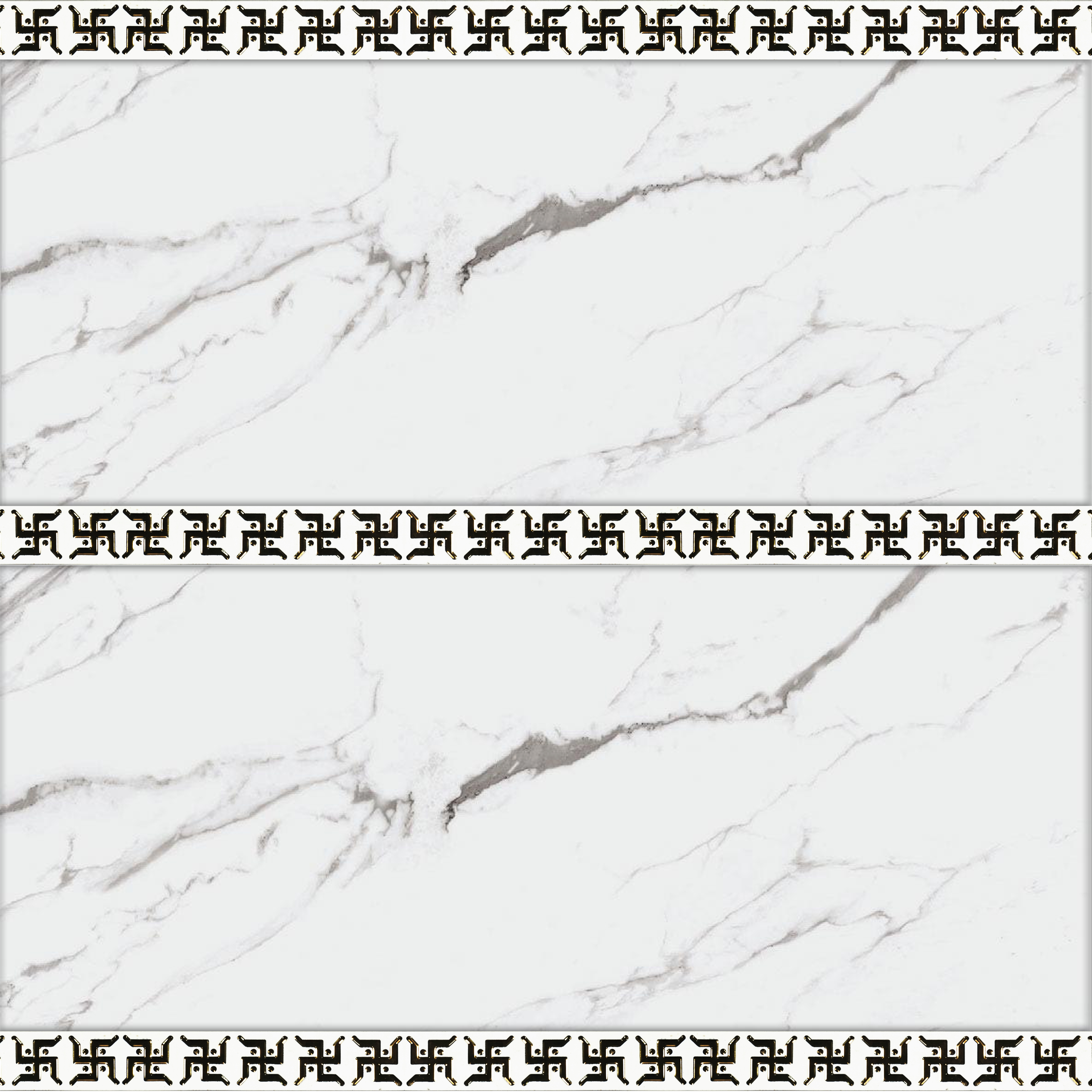 Ceramic Tile Border Matte Finish Swastik 2 Gracia PM 00331 F | 65x300 mm | Adhesive Type Installation | Suitable for Decorative Highlighter Border
