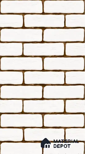 TL 01545 White 12 x 18 Inch Sugar Finish High Depth Elevation Ceramic Wall Tile - 8 mm