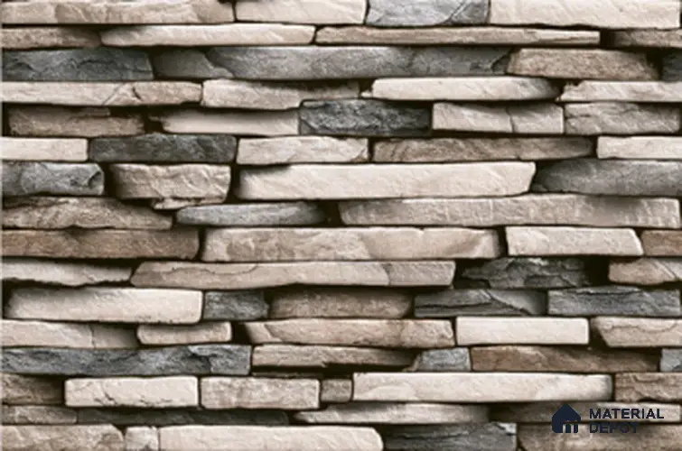 TL 01550 Cool Grey 12 x 18 Inch Sugar Finish High Depth Elevation Ceramic Wall Tile - 8 mm
