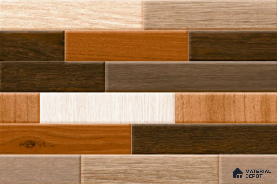 TL 01544 Choco Brown 12 x 18 Inch Sugar Finish High Depth Elevation Ceramic Wall Tile - 8 mm