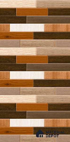 TL 01544 Choco Brown 12 x 18 Inch Sugar Finish High Depth Elevation Ceramic Wall Tile - 8 mm