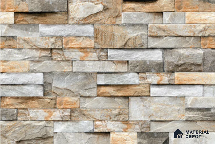 TL 01552 Rosy Brown 12 x 18 Inch Sugar Finish Random High Depth Elevation Ceramic Wall Tile - 8 mm