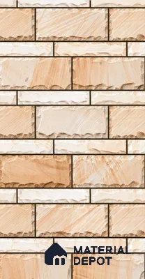 TL 01554 Champagne Beige 12 x 18 Inch Sugar Finish Random High Depth Elevation Ceramic Wall Tile - 8 mm