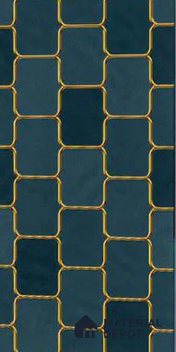 Glass Highlighter Wall Tile TL 07359 C Luca Denim Gold 2 ft x 1 ft Glossy Finish Ceramic Tile - 9 mm | Suitable For Kitchen, Bathroom & Accent/Feature Wall
