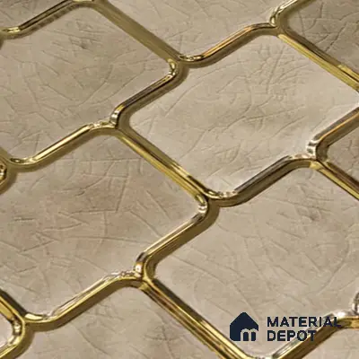 Glass Highligter Wall Tile TL 07359 Golden Craze 2 ft x 1 ft Glossy Finish Ceramic Tile - 9 mm | Suitable For Bathroom, Kitchen Backsplashes