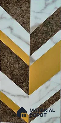 Glass Highlighter Wall Tile TL 12898 Emerald Arabesque 2 ft x 1 ft Glossy Finish Ceramic Tile - 9 mm | Suitable For Kitchen, Bathroom & Accent/Feature Wall