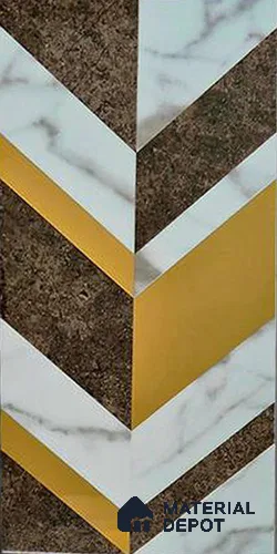 Glass Highlighter Wall Tile TL 12898 Emerald Arabesque 2 ft x 1 ft Glossy Finish Ceramic Tile - 9 mm | Suitable For Kitchen, Bathroom & Accent/Feature Wall