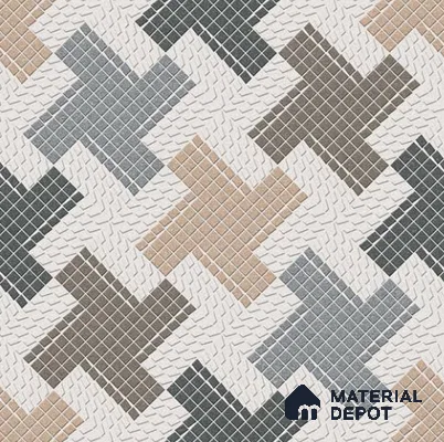 Patterned Look Parking Tile TL 08432  1.6 ft x 1.6 ft Vitrified Matte Finish - 12 mm | Pattern Alignment May Vary | 2-3 mm Spacer is Mandatory