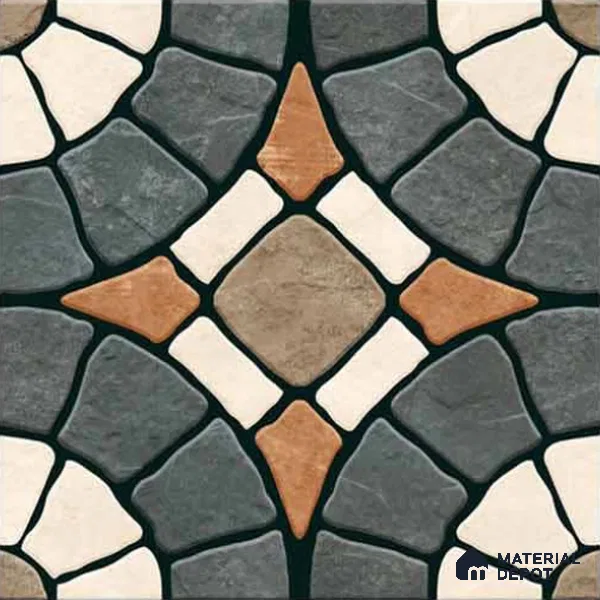 Patterned Look Parking Tile TL 08372 1 ft x 1 ft Vitrified Matte Finish - 8 mm | Please Expect a Slight Variation of Pattern