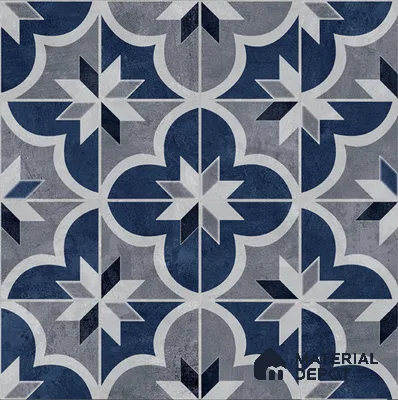 Moroccan Look Wall & Floor Tile TL 08458  2 ft x 2 ft Porcelain Matte Finish - 8 mm | Please Expect a Slight Variation of Pattern