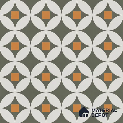Moroccan Look Wall & Floor Tile TL 08463  2 ft x 2 ft Porcelain Matte Finish - 8 mm | Please Expect a Slight Variation of Pattern (Sample)