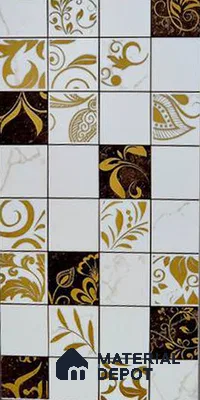 Glass Highlighter Wall Tile TL 12894 Aurelia Mosaic 2 ft x 1 ft Glossy Finish Ceramic Tile - 9 mm | Suitable For Kitchen, Bathroom & Accent/Feature Wall