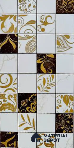 Glass Highlighter Wall Tile TL 12894 Aurelia Mosaic 2 ft x 1 ft Glossy Finish Ceramic Tile - 9 mm | Suitable For Kitchen, Bathroom & Accent/Feature Wall