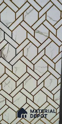 Glass Highlighter Wall Tile TL 12895 Ivory Weave 2 ft x 1 ft Glossy Finish Ceramic Tile - 9 mm | Suitable For Kitchen, Bathroom & Accent/Feature Wall