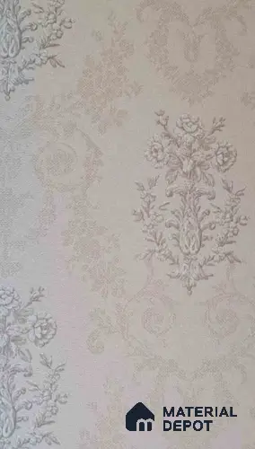 10129-2 | 17 ft x 3.7 ft (44.4 Inches) Damask Look Wallpaper - 62.9 Sq. Ft. | Minimum 15% wastage during installation