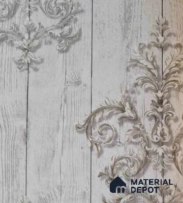 10131-1 | 17 ft x 3.7 ft (44.4 Inches) Damask Look Wallpaper - 62.9 Sq. Ft. | Minimum 15% wastage during installation