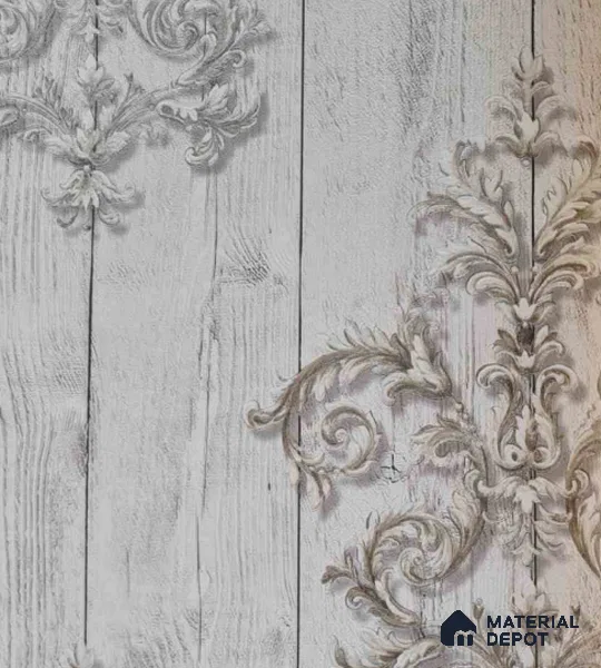 10131-1 | 17 ft x 3.7 ft (44.4 Inches) Damask Look Wallpaper - 62.9 Sq. Ft. | Minimum 15% wastage during installation