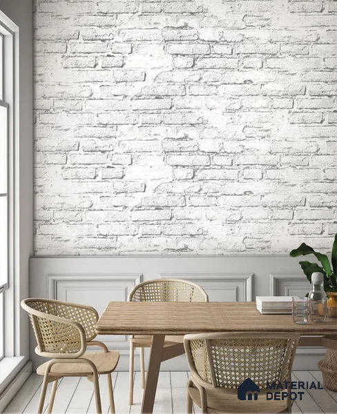 10221-2 | 5.18 Meter x 42 Inch PVC Brick Look Wallpaper - 59.5 Sq. Ft. | Minimum 15% wastage during installation
