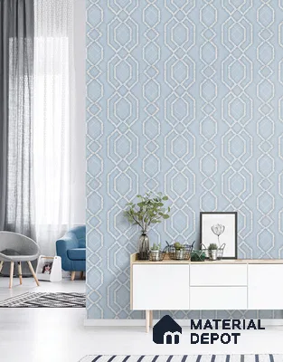 10224-3 | 5.18 Meter x 42 Inch PVC Geometric Look Wallpaper - 59.5 Sq. Ft. | Minimum 15% wastage during installation