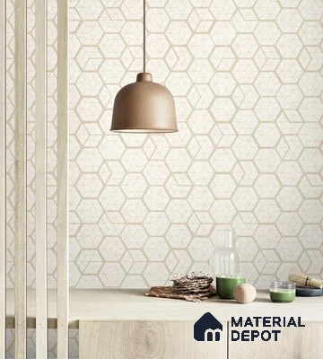 10226-1 | 5.18 Meter x 42 Inch PVC Geometric Look Wallpaper - 59.5 Sq. Ft. | Minimum 15% wastage during installation