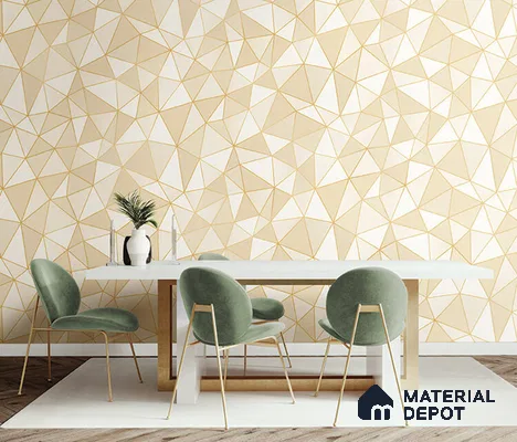 10230-2 | 5.18 Meter x 42 Inch PVC Geometric Look Wallpaper - 59.5 Sq. Ft. | Minimum 15% wastage during installation