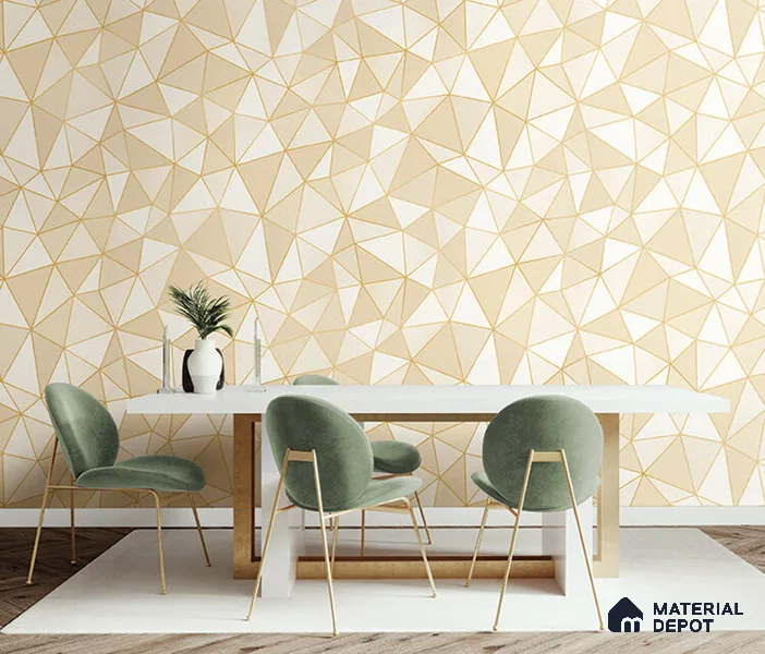 10230-2 | 5.18 Meter x 42 Inch PVC Geometric Look Wallpaper - 59.5 Sq. Ft. | Minimum 15% wastage during installation