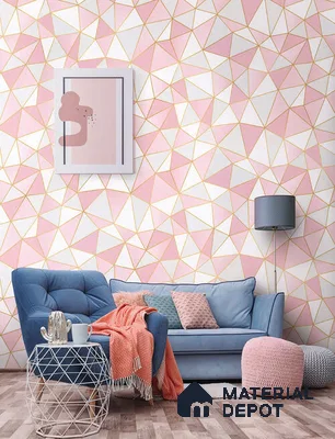 10230-3 | 5.18 Meter x 42 Inch PVC Geometric Look Wallpaper - 59.5 Sq. Ft. | Minimum 15% wastage during installation