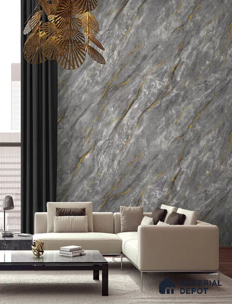 10233-5 | 5.18 Meter x 42 Inch PVC Marble Look Wallpaper - 59.5 Sq. Ft. | Minimum 10% wastage during installation