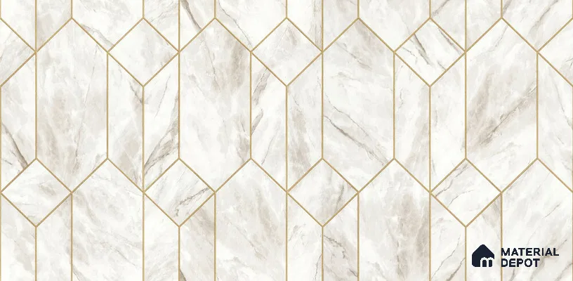 10234-1 | 5.18 Meter x 42 Inch PVC Geometric Look Wallpaper - 59.5 Sq. Ft. | Minimum 15% wastage during installation