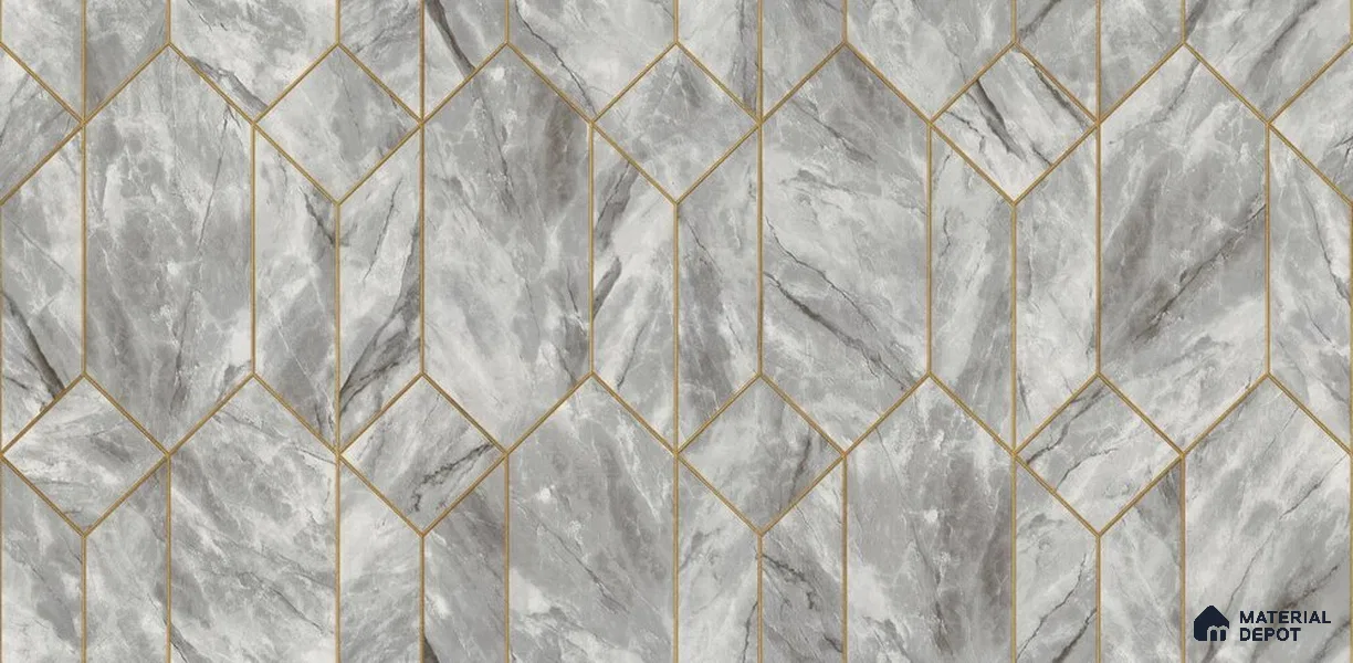 10234-4 | 5.18 Meter x 42 Inch PVC Geometric Look Wallpaper - 59.5 Sq. Ft. | Minimum 15% wastage during installation