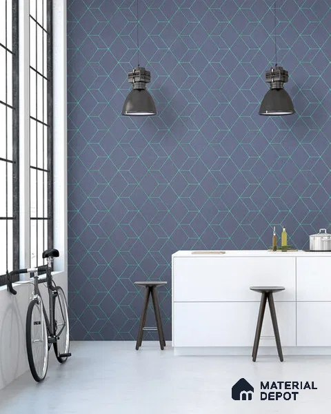 10237-4 | 5.18 Meter x 42 Inch PVC Geometric Look Wallpaper - 59.5 Sq. Ft. | Minimum 15% wastage during installation
