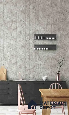 10239-2 | 5.18 Meter x 42 Inch PVC Geometric Look Wallpaper - 59.5 Sq. Ft. | Minimum 15% wastage during installation