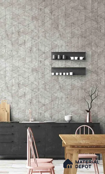 10239-2 | 5.18 Meter x 42 Inch PVC Geometric Look Wallpaper - 59.5 Sq. Ft. | Minimum 15% wastage during installation
