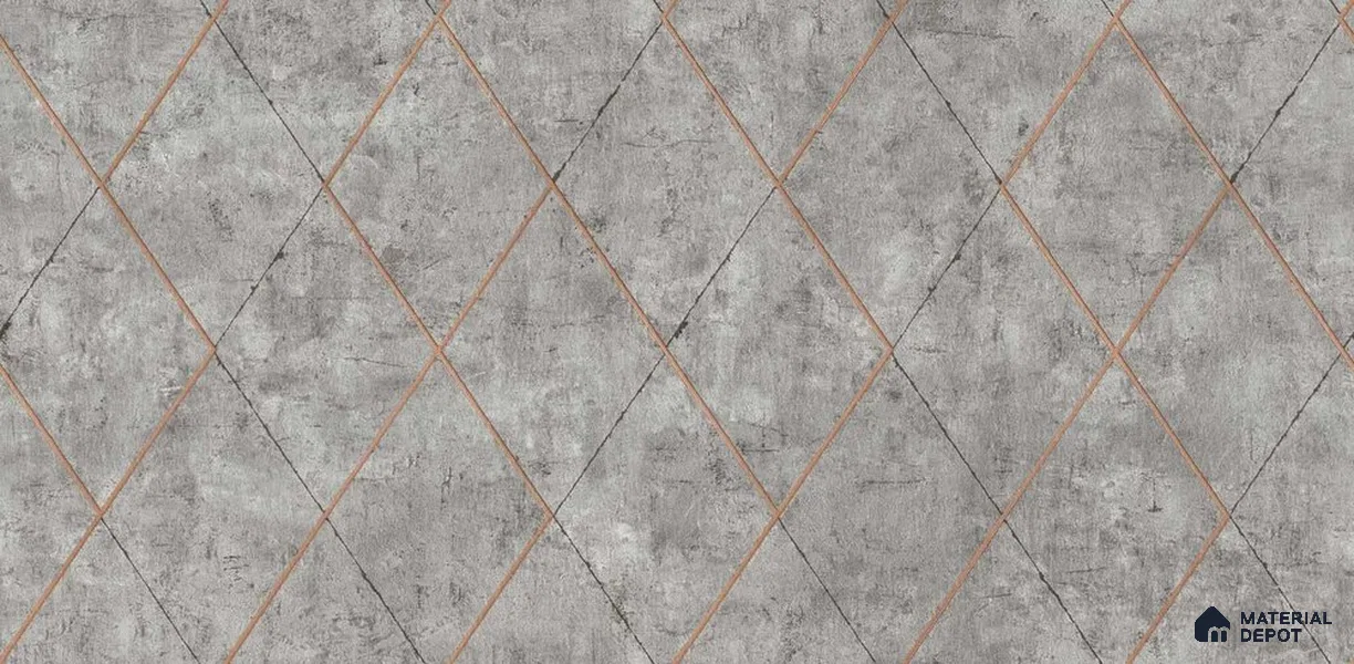 10240-6 | 5.18 Meter x 42 Inch PVC Geometric Look Wallpaper - 59.5 Sq. Ft. | Minimum 15% wastage during installation