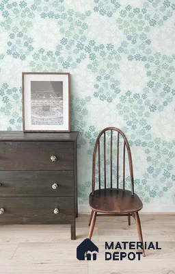 10244-4 | 5.18 Meter x 42 Inch PVC Florals Look Wallpaper - 59.5 Sq. Ft. | Minimum 15% wastage during installation
