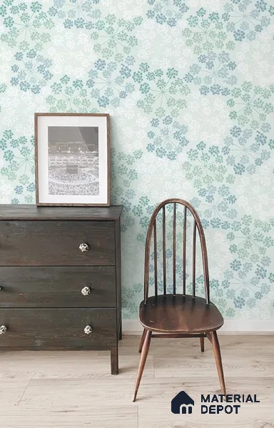 10244-4 | 5.18 Meter x 42 Inch PVC Florals Look Wallpaper - 59.5 Sq. Ft. | Minimum 15% wastage during installation