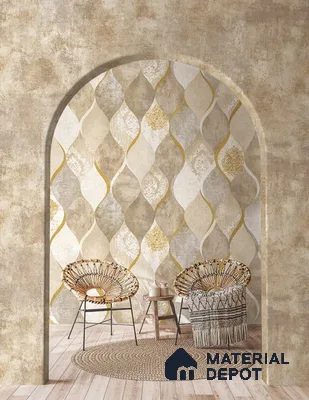 10253-3 | 5.18 Meter x 42 Inch PVC Patterned Look Wallpaper - 59.5 Sq. Ft. | Minimum 15% wastage during installation