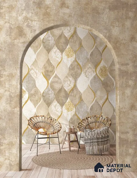 10253-3 | 5.18 Meter x 42 Inch PVC Patterned Look Wallpaper - 59.5 Sq. Ft. | Minimum 15% wastage during installation