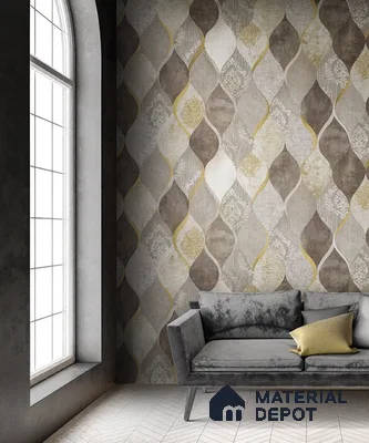 10253-4 | 5.18 Meter x 42 Inch PVC Patterned Look Wallpaper - 59.5 Sq. Ft. | Minimum 15% wastage during installation
