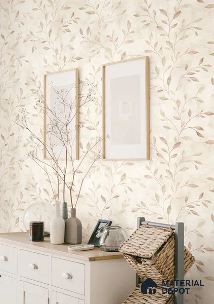 10254-2 | 5.18 Meter x 42 Inch PVC Florals Look Wallpaper - 59.5 Sq. Ft. | Minimum 15% wastage during installation