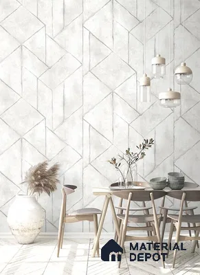 10256-1 | 5.18 Meter x 42 Inch PVC Geometric Look Wallpaper - 59.5 Sq. Ft. | Minimum 15% wastage during installation