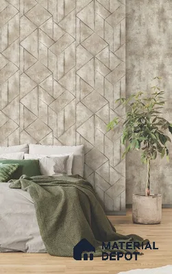 10256-3 | 5.18 Meter x 42 Inch PVC Geometric Look Wallpaper - 59.5 Sq. Ft. | Minimum 15% wastage during installation