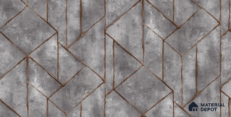 10256-5 | 5.18 Meter x 42 Inch PVC Geometric Look Wallpaper - 59.5 Sq. Ft. | Minimum 15% wastage during installation