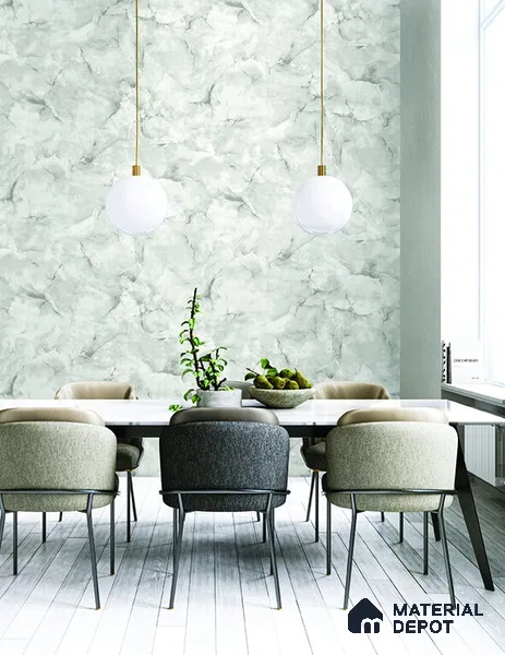 10257-1 | 5.18 Meter x 42 Inch PVC Marble Look Wallpaper - 59.5 Sq. Ft. | Minimum 10% wastage during installation