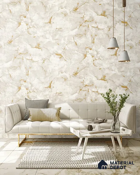 10257-2 | 5.18 Meter x 42 Inch PVC Marble Look Wallpaper - 59.5 Sq. Ft. | Minimum 10% wastage during installation