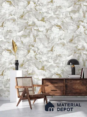 10257-5 | 5.18 Meter x 42 Inch PVC Marble Look Wallpaper - 59.5 Sq. Ft. | Minimum 10% wastage during installation