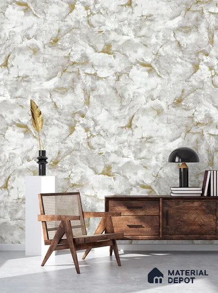10257-5 | 5.18 Meter x 42 Inch PVC Marble Look Wallpaper - 59.5 Sq. Ft. | Minimum 10% wastage during installation